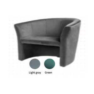 Fauteuil club individuel en velours gris foncé